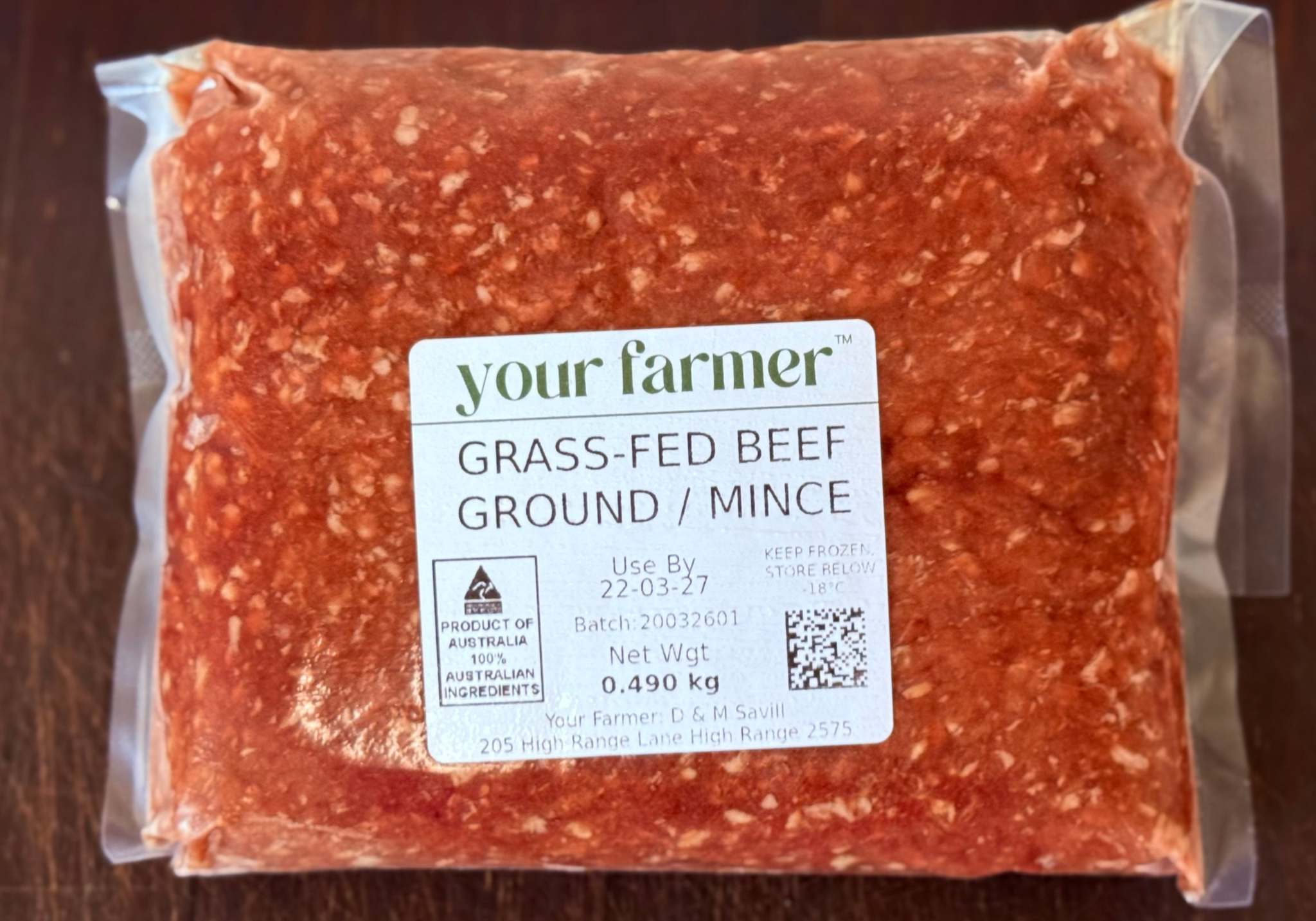 Grass-fed beef mince from Your Farmer — vacuum-sealed paddock-to-plate, NSW & ACT delivery