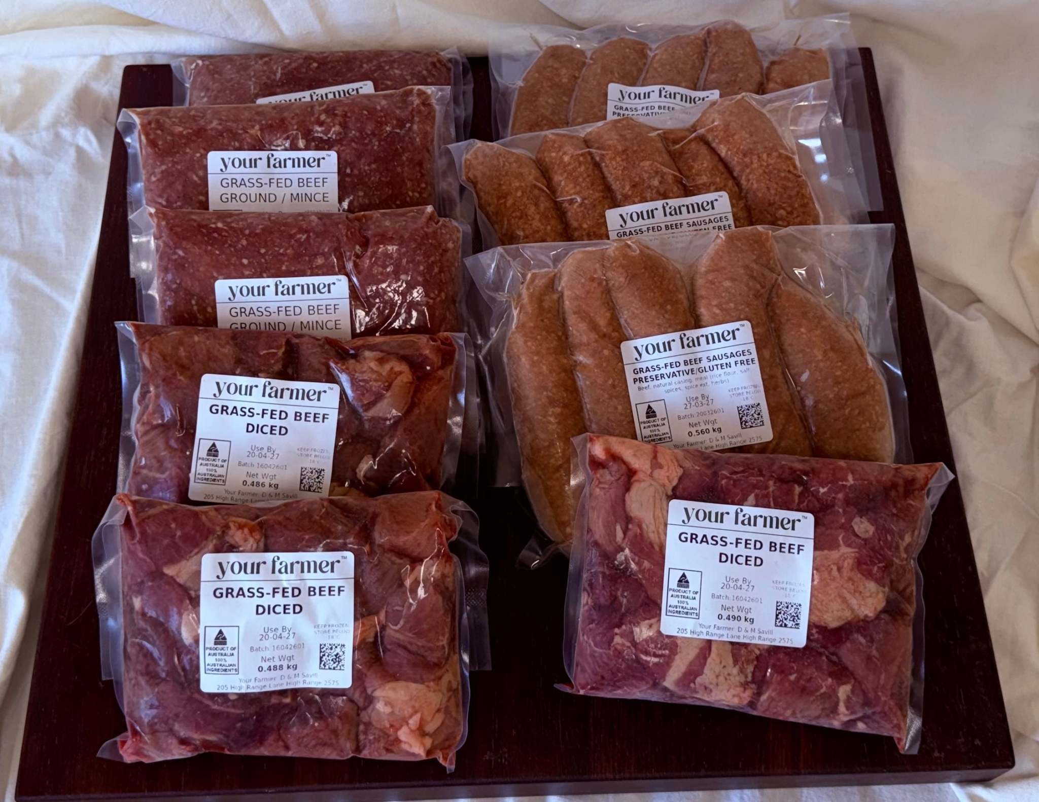 Grass-Fed Beef Sausages, Mince and Diced (SMD) Bundle Pack