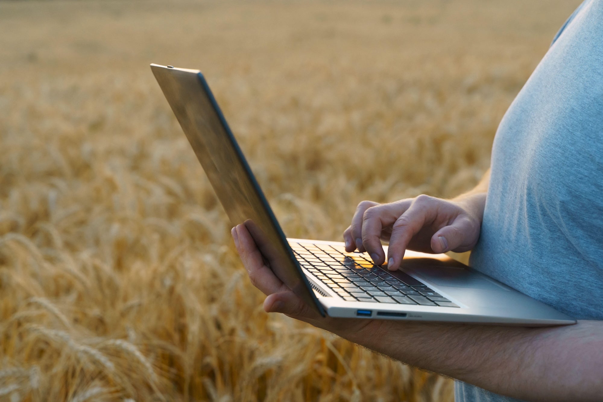 Farmer reviewing direct-to-consumer sales — Your Farmer's farmgate-to-plate model gives ecological growers a viable route to market