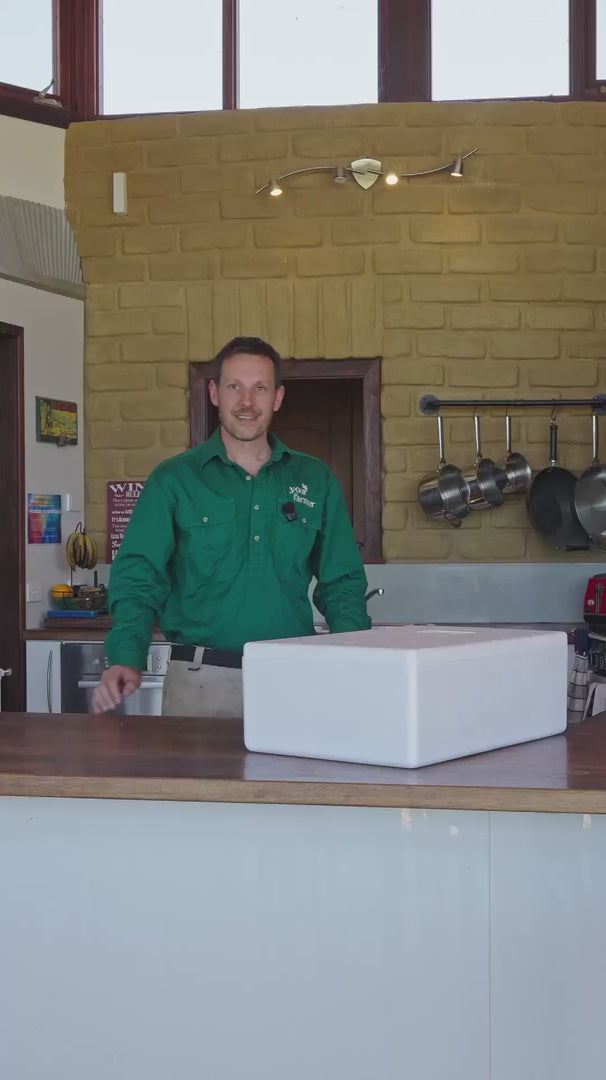 Load video: David unpacs a CSA Beef Full Share